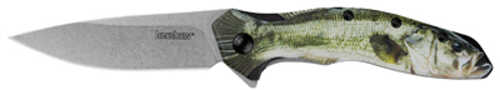 Kershaw Shoreline Assisted Folding Knife 3" Drop Point Blade 8Cr13MoV Blade Steel 7.15" Overall Length Silver Stonewash