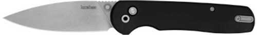 Kershaw Remnant Folding Knife 3.25" Spear Point Plain Edge. D2 Blade Steel 7.63" Overall Length Button Lock Stonewashed