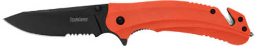 Kershaw Barricade Folding Knife Assisted Opening 3.5" Drop Point Blade Partially Serrated 8Cr13MoV Blade Steel 8.5" Over