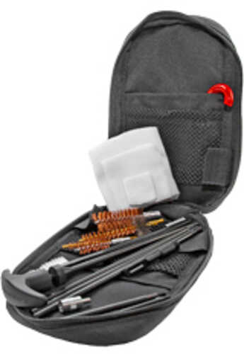 Kleen-Bore 3 Gun Tactical Cleaning Kit 5pc. KleenBore Coated Rigid Rods Sizes of Phosphor Bronze Bore Brushes