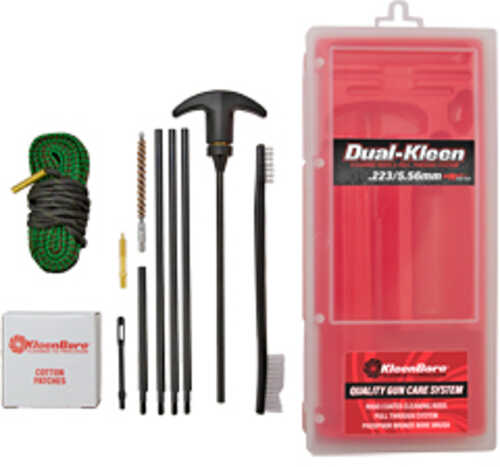 Kleen-Bore Dual-Kleen Cleaning Kit Includes Pull Through Rope Cleaner Phosphor Bronze Bore Brush Precision Barbed Point