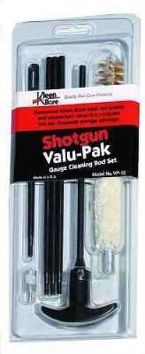 Kleen-Bore Valu-Pak Cleaning Kit KleenBore Rigid Rods Rod Extension/Adapter Cotton Mop Phosphor Bronze Brush 12 Gauge