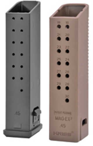 KRISS USA Inc Magazine Extension 45 ACP +17 Rounds. Flat Dark Earth Fits VECTOR 3 Pack KVA-MX2K45FD01