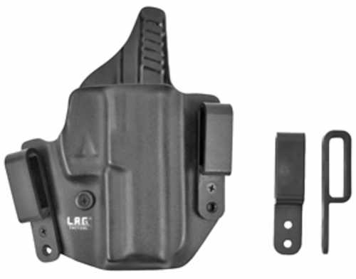 L.A.G. Tactical Inc. Defender Series OWB/IWB Holster Fits Springfield Hellcat Kydex Right Hand Black Finish