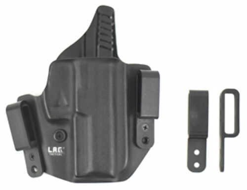 L.A.G. Tactical Inc. Defender Inside the Waistband Holster Fits Springfield Hellcat Pro Kydex Matte Finish Black