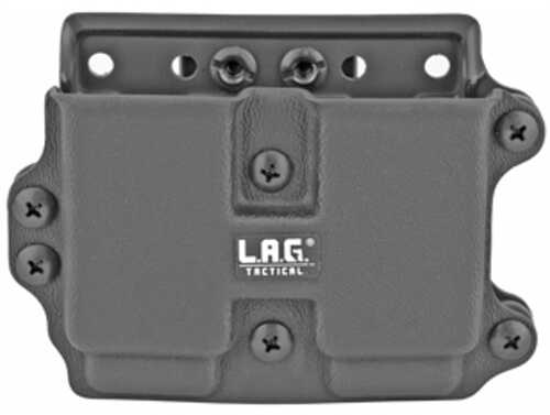 L.A.G. Tactical Inc. DMC M.C.S. Double Magazine Pouch Fits .45ACP Slim Magazines Kydex Matte Finish Black