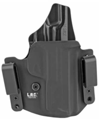L.A.G. Tactical Inc. Defender Series OWB/IWB Holster Fits S&W Shield 9EZ Kydex Right Hand Black Finish 4060