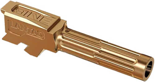 LanTac USA LLC 9INE Barrel Fluted Fits Glock 43/43x TiN Finish Bronze