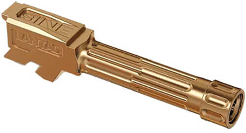 LanTac USA LLC 9INE Barrel Fluted 1/2-28 Thread Pattern Fits Glock 43/43x TiN Finish Bronze Includes Matching Pro