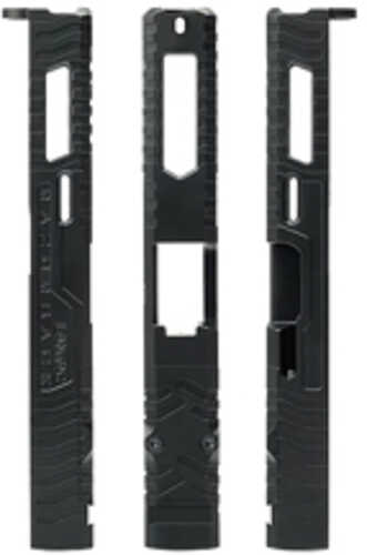 LanTac USA LLC Razorback Stripped Slide Fits Gen 4 Glock 17 RMR Cut with Plate DLC Finish Black
