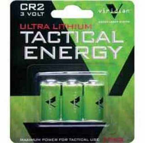 Viridian Weapon Technologies Battery CR2 Lithium 3/Pack Green VIR-CR2-3