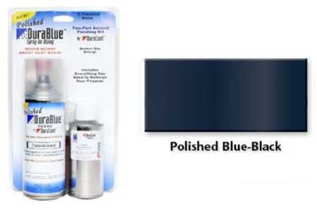 Aerosol Kit Gloss Blue/Black Finish 12oz DuraBlue 6oz TruStrip Scrub Pad Two-Part Finishing Clam Pack