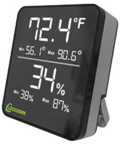 Lockdown Digital Wireless Hygrometer Black 1116774