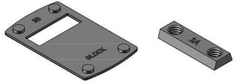Click to see larger image. Leupold 170906 DeltaPoint Pro Base For Glock Dovetail Style Black Matte Finish