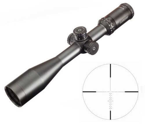 Lucid Optics LLC L5 Reticle Sniper Style Rifle Scope 6-24x 50mm Etched Glass MBlk 24.5Oz 2MOA Incre