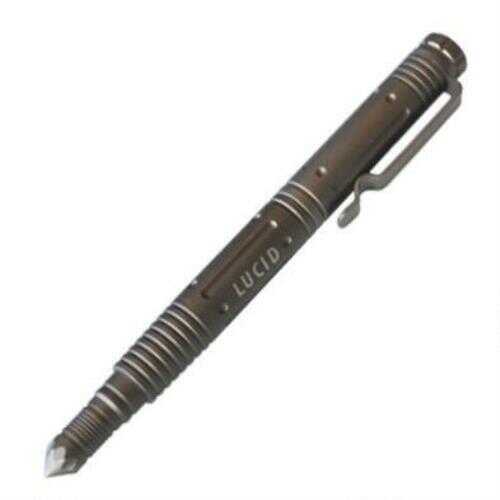 LUCID OPTICS Tactical Pen with Piercing Point Black Ink 6061Aluminum Finish L-T ACP EN