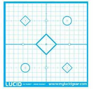 Lucid Optics LLC Target 18"X18" Precision "Sight In" 20/Pack L-Target-1