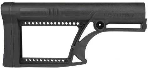 Luth-AR MBA-2 Skullation Fixed Stock Fits AR-15 & AR-10 Rifle Length A2 Buffer Tube Black