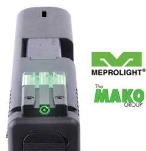 Meprolight FT Bullseye Fiber Optic and Tritium Micro Pistol Sight Fits Ruger Mark III IV Green ML63145G