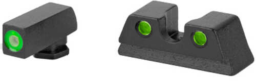 Meprolight Hyper-Bright Fixed Tritium Sights Green/Green Fits Glock 42/43/43X/48 0402203111