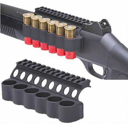 Mesa Tactical 6-Shell SureShell Carrier Side Saddle Rugged, Reliable On-Gun Shotshell Carriers. Black Benelli M2 12 Gauge