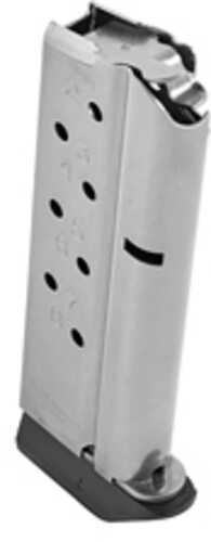CMC Products Magazine Match Grade 9MM 8Rd Fits Officer Size 1911 Includes Base Pad Stainless M-MG-9CP8-P