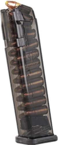 Elite Tactical Systems Group Magazine 9mm 22 Rounds For Glock 17/19/26 Carbon Smoke Smk-glk-9-22