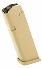 Glock OEM Magazine, 9MM, 17Rd, Coyote Brown Finish