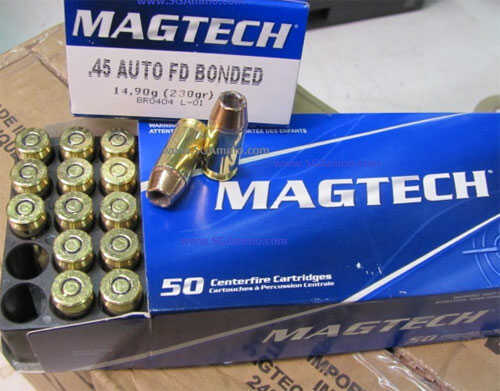 45 ACP 50 Rounds Ammunition MagTech 230 Grain Hollow Point