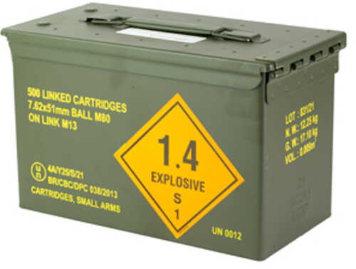 Sellier & Bellot 7.62 NATO 147 Grain FMJ - 500 Rounds for High-Volume Shooting