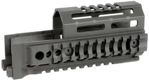 Midwest Industries Alpha Quad Rail Picatinny Handguard Fits AK Style Firearms 6" Anodized Finish Black