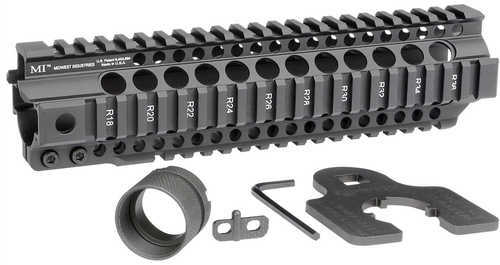 Midwest Industries Combat Rail T-Series Free Float Handguard 9.25" Length Quad Black Anodized Finish Includes Barre