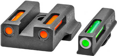 Click to see larger image. Hi-Viz LightWave H3 Fits Smith & Wesson M&P 380 SHIELD EZ Tritium/Fiber Optic Night Sights Green Front with White Ring a