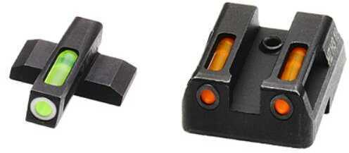 Hi-Viz LiteWave H3 Tritium/Litepipe Night Sights Fits HK VP9 VP9SK VP40 HK45 HK45C P30 P30L Green Front w/White Ri