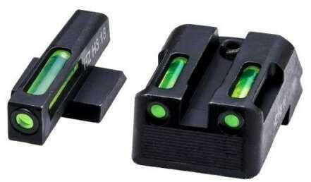 Hi-Viz LiteWave H3 Tritium/Litepipe Night Sights Fits 1911s Green Front and Rear KBN321