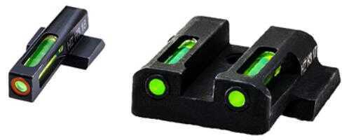Hi-Viz LiteWave H3 Tritium Night Sights Fits M&P Fullsize And Compact In All Calibers Green Front w/Orange Ring