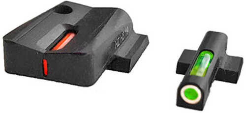 Click to see larger image. Hi-Viz LightWave H3 Express Fits Smith & Wesson M&P SHIELD Tritium/Fiber Optic Night Sights Green Front with White Ring