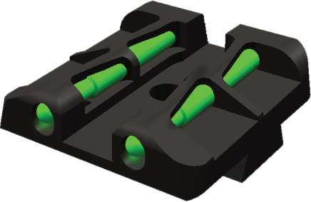 Click to see larger image. HiViz Sight Systems Hi-viz Litewave Fits Xd Xd-m Pistols Except 5.25 Rear Only Includes Litepipes And Key