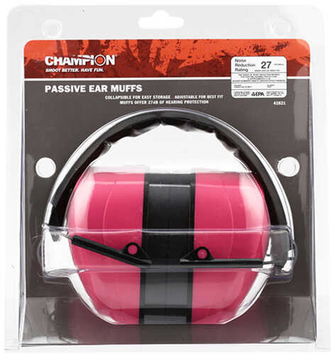 Champion Traps & Targets Passive Earmuff Pink NRR 27 42821