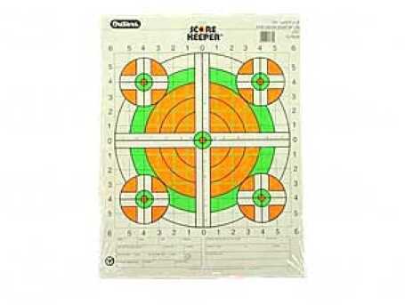 Champion Traps & Targets Fluorescent Orange/Green Bullseye Scorekeeper 100 Yard Rifle Sight-In 12 Pack 45761