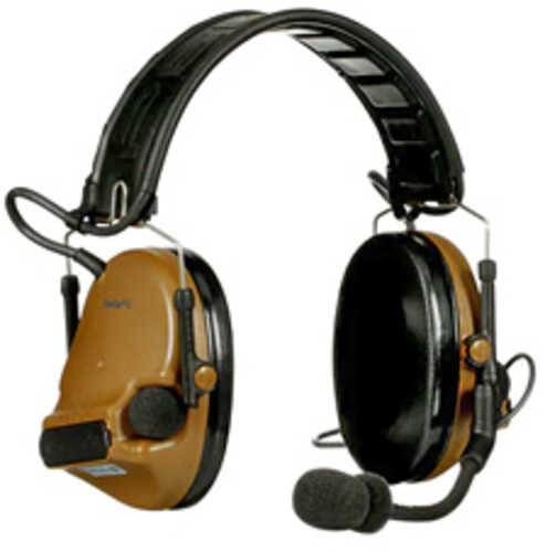 3M/Peltor ComTac V Electronic Earmuff Headband Foldable Single Lead Standard Dynamic Mic NATO Wiring Coyote Brown Color