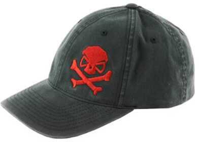 Pipe Hitters Union Skull & Crossbones Hat Black/Red Small/Medium PC501BREDSM