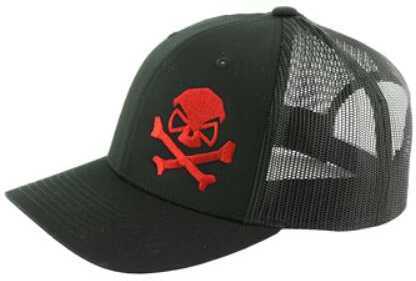 Pipe Hitters Union Skull & Bones Trucker Hat Black/Red One Size PC531BRED1