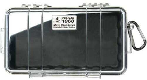 Pelican 1060 Protect Case Black/Clear Hard 9.37" x 5.56" x 2.62" 1060-025-100