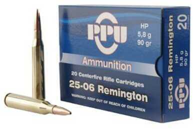 25-06 Remington 20 Rounds Ammunition Prvi Partizan 90 Grain Hollow Point