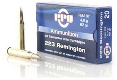 223 Remington 20 Rounds Ammunition Prvi Partizan 62 Grain Full Metal Jacket