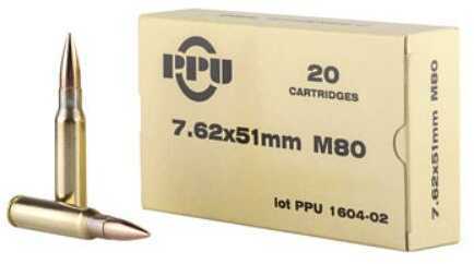 7.62 NATO 20 Rounds Ammunition Prvi Partizan 145 Grain Full Metal Jacket