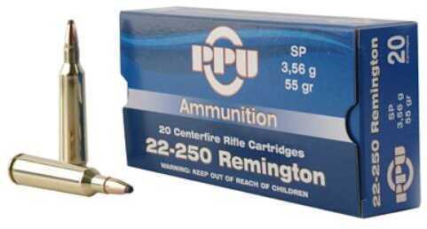 22-250 Remington 20 Rounds Ammunition Prvi Partizan 55 Grain Soft Point