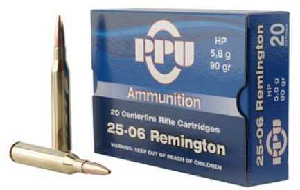 25-06 Remington 20 Rounds Ammunition Prvi Partizan 90 Grain Hollow Point