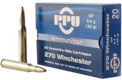 270 Winchester 20 Rounds Ammunition Prvi Partizan 130 Grain Soft Point
